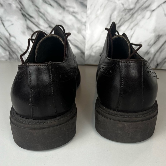 Gianni Russo men’s brown leather lace up wingtip brogue oxford shoe size 10 - Picture 9 of 12